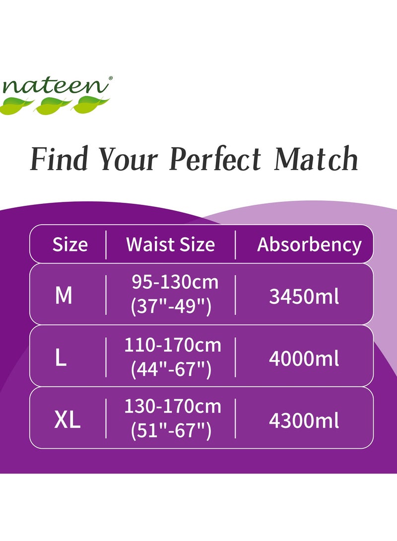 Nateen Flexi Ultra Adult Diapers Pants, ultima absorbency Incontinence Pull Ups, Medium,Waist Size 90-130cm,10 Count Adult Pants diaper ,Superior Comfort,Excellent Combination of Protection. (10 Count) - Image 4